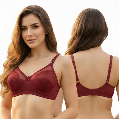 Women’s Non-Wired Full Coverage Bra – Seamless Comfort | Nude Beige