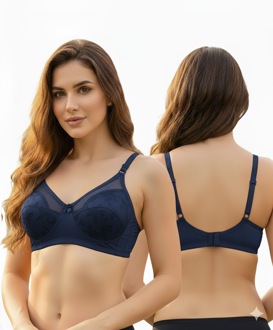 Women’s Non-Wired Full Coverage Bra – Seamless Comfort | Nude Beige